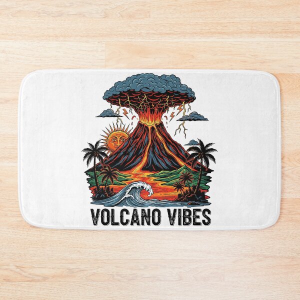 Item preview, Volcano Vibes Retro Tropical Island designed and sold by Amir Faysal.
