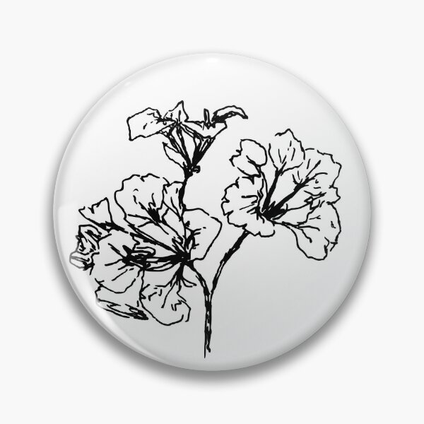 Item preview, Flowers, Line Drawing Symmetric Minimalist Aesthetic Natural Design designed and sold by SWSandraWechner.