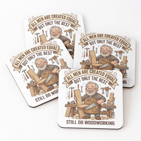 Item preview, All Men Are Created Equal But Woodworking In Their Seventies Father's Retirement Pride designed and sold by NADIASHOP86.