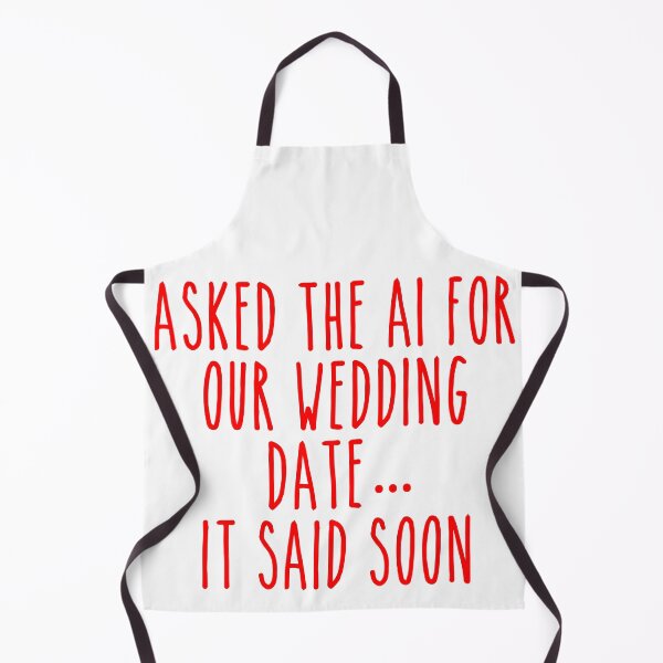 Item preview, AI Wedding Date Prediction - Cute Romantic Tech Quote designed and sold by Mdozet.