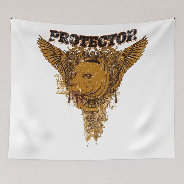 Item preview, Protector - Savage Pitbull Gothic Winged Dog Streetwear designed and sold by snapifyprints.