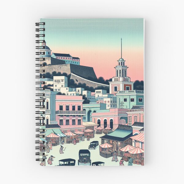 Item preview, San Juan Puerto Rico Ukiyo‑e — El Morro Fortress & Caribbean Coast Edo Style Art Print designed and sold by Vandy Fullam.