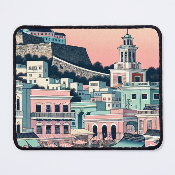 Item preview, San Juan Puerto Rico Ukiyo‑e — El Morro Fortress & Caribbean Coast Edo Style Art Print designed and sold by Vandy Fullam.