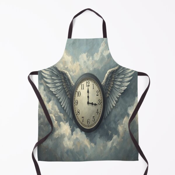 Item preview, Time Flies Surreal Illustration – Angel Winged Clock in the Clouds designed and sold by 21ARTSHIRT21.