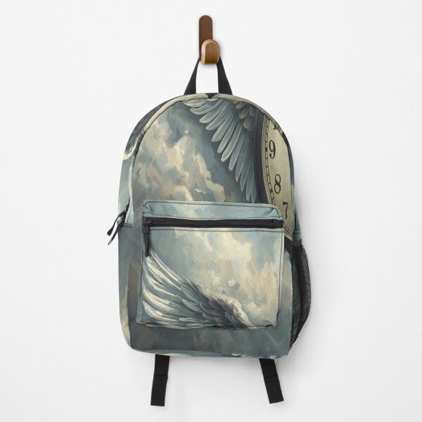 Item preview, Time Flies Surreal Illustration – Angel Winged Clock in the Clouds designed and sold by 21ARTSHIRT21.