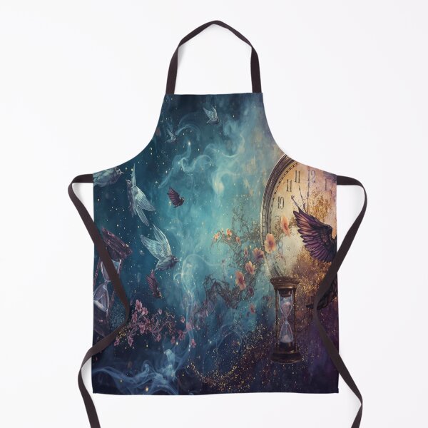 Item preview, Surreal Cosmic Time: Flying Clocks and Hourglass in Starry Nebula designed and sold by 21ARTSHIRT21.