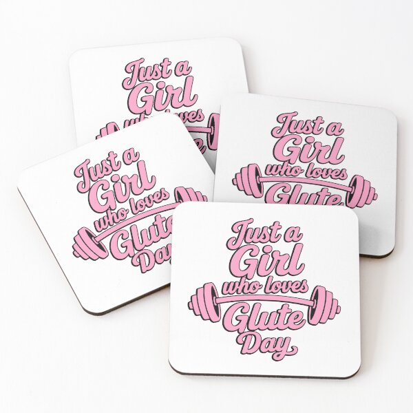 Item preview, Just a Girl Who Loves Glute Day Pink Fitness Typography designed and sold by PMCreative.