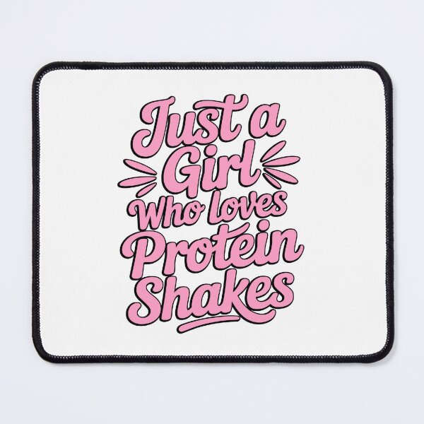 Item preview, Just a Girl Who Loves Protein Shakes Pink Typography designed and sold by PMCreative.