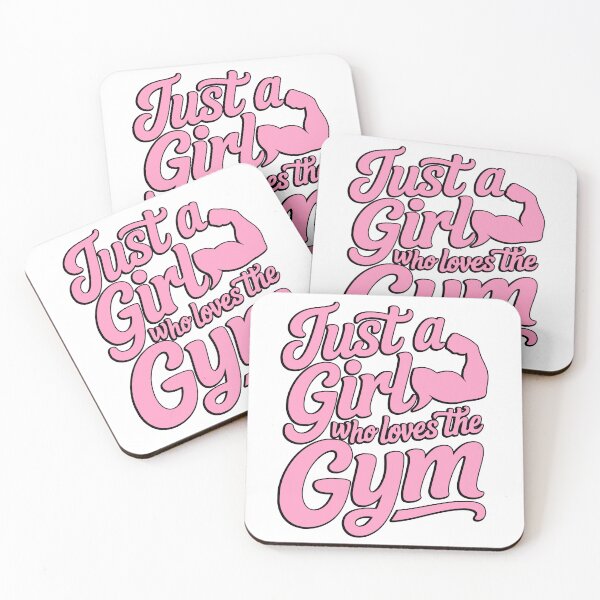 Item preview, Just a Girl Who Loves the Gym Pink Fitness Typography designed and sold by PMCreative.