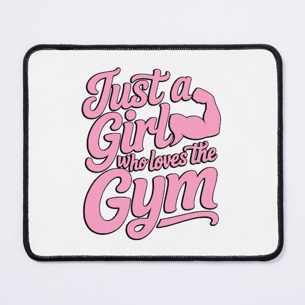 Item preview, Just a Girl Who Loves the Gym Pink Fitness Typography designed and sold by PMCreative.