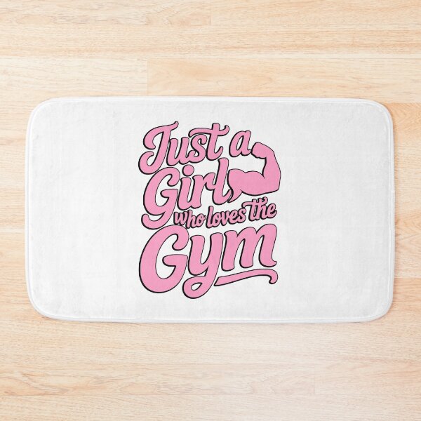 Item preview, Just a Girl Who Loves the Gym Pink Fitness Typography designed and sold by PMCreative.