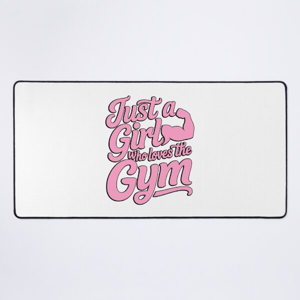 Item preview, Just a Girl Who Loves the Gym Pink Fitness Typography designed and sold by PMCreative.