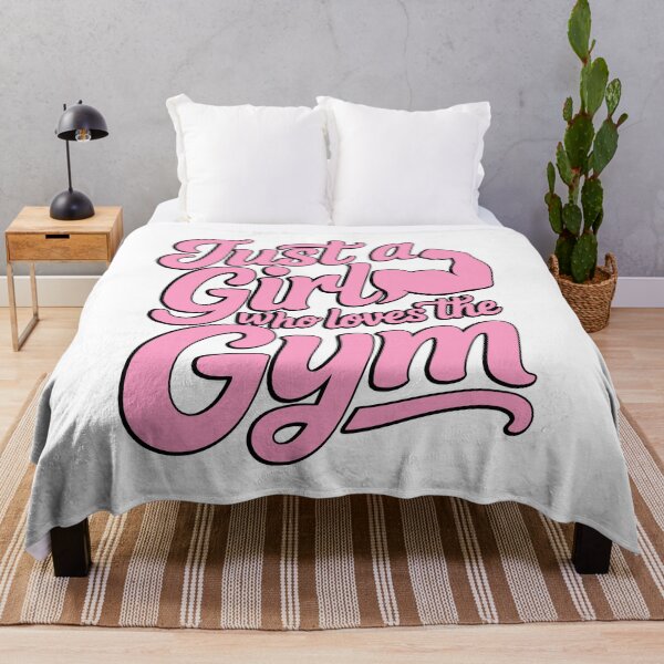 Item preview, Just a Girl Who Loves the Gym Pink Fitness Typography designed and sold by PMCreative.