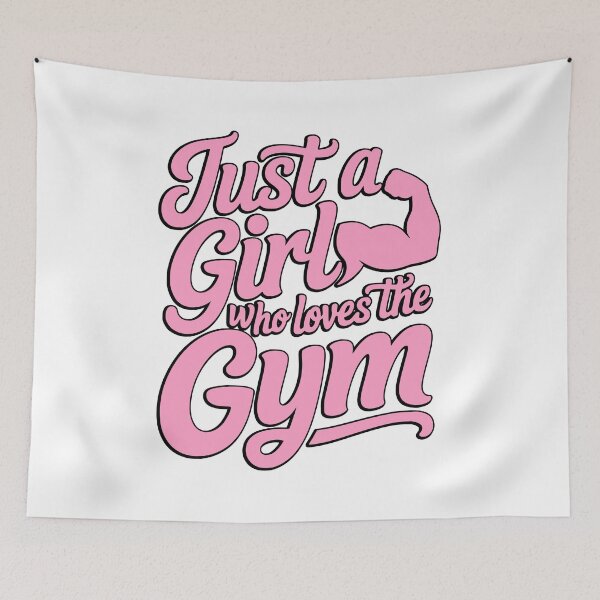 Item preview, Just a Girl Who Loves the Gym Pink Fitness Typography designed and sold by PMCreative.