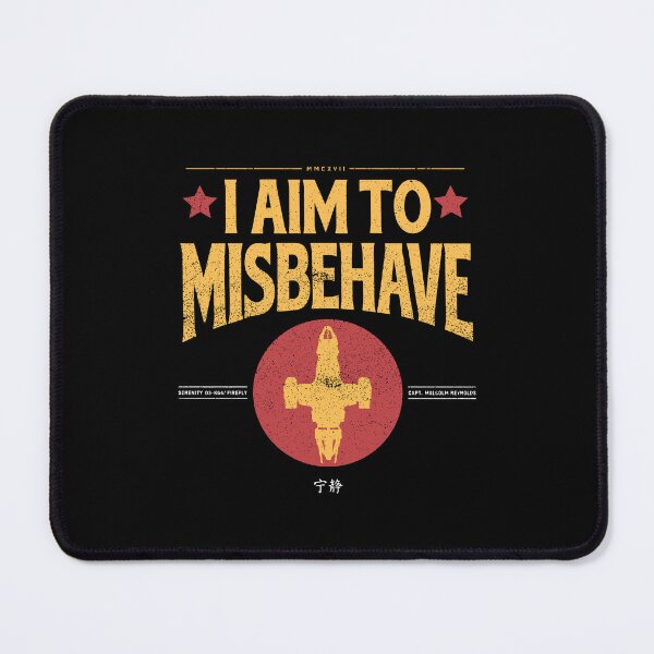 Item preview, I AIM TO MISBEHAVE VINTAGE designed and sold by oran9e.