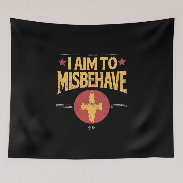 Item preview, I AIM TO MISBEHAVE VINTAGE designed and sold by oran9e.