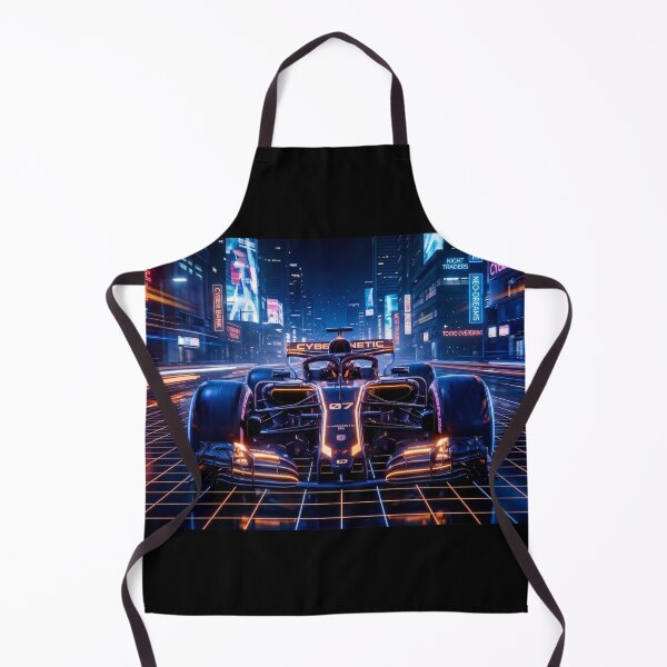 Item preview, Neon Overdrive: Cybernetic Formula Racer in Orange and Blue designed and sold by LoveLuxClothes.