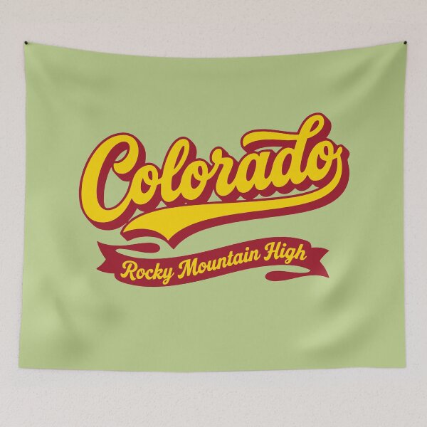 Item preview, Colorado Rocky Mountain High Retro Script Tee & Sticker designed and sold by Cozy-Old-Pub.
