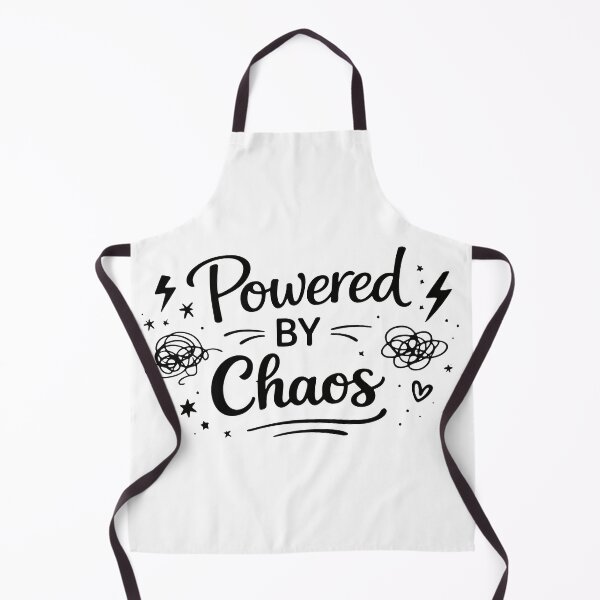 Item preview, Powered By Chaos Funny Quote Doodle Design designed and sold by The Baffled Pigeon.