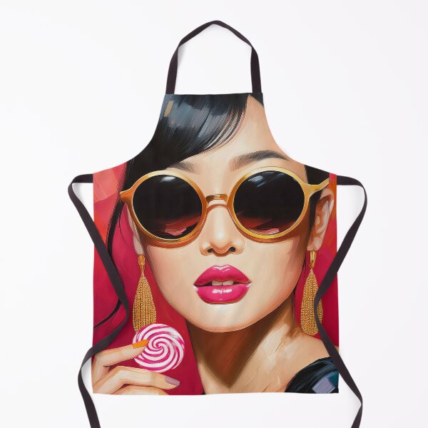 Item preview, Portrait painting popart glamour Asian woman with lolly designed and sold by TYA - Take Your Art.