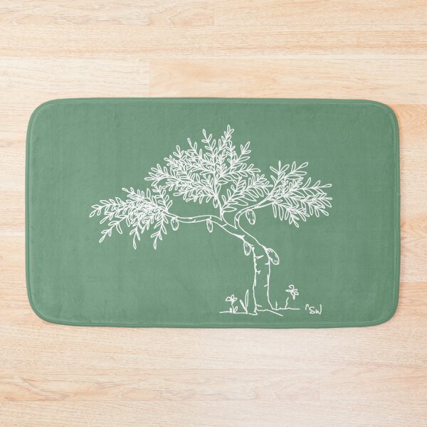 Item preview, Cacao Tree, Line Drawing Symmetric Minimalist Aesthetic Natural Design Mint Green designed and sold by SWSandraWechner.