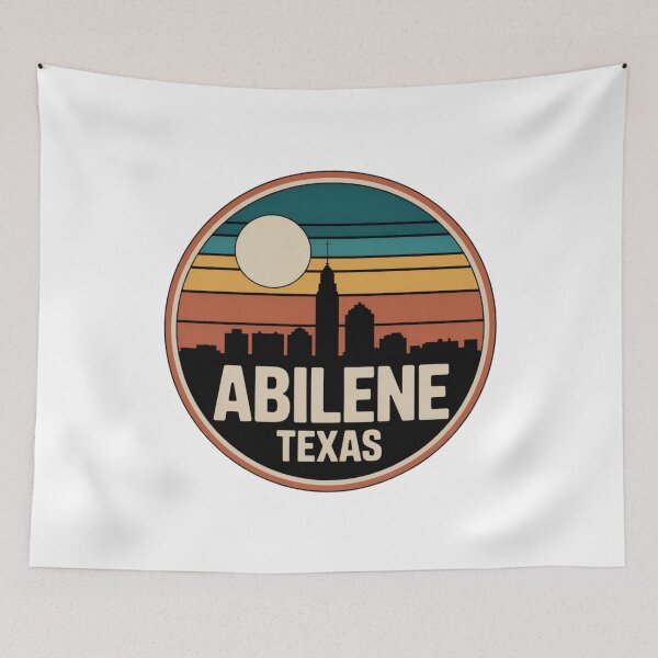 Item preview, Abilene Texas: Skyline Vintage Illustration designed and sold by CircinusStore.