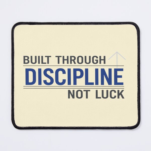 Item preview, Discipline Over Luck Success Mindset Quote designed and sold by PrintBreeze.