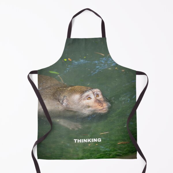 Item preview, Thinking Monkey – Funny Animal Meme Calm Thoughtful Mood designed and sold by WildFrameNature.