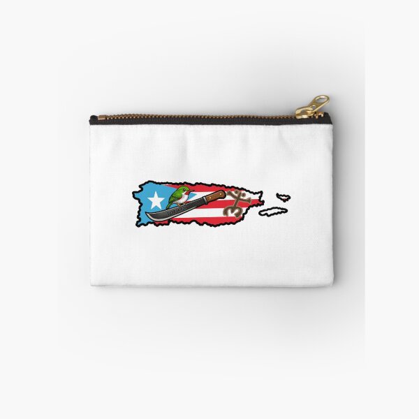 Item preview, Puerto Rican Tody Borinquen Machete Coquí Taíno Symbol Puerto Rico Flag Art Sticker designed and sold by RivendellBird.