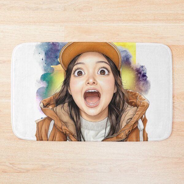 Item preview, Shocked Girl Expression – Funny Reaction Face Illustration, Colorful Aesthetic Meme Art, Cute Surprise Emotion Design designed and sold by ChenEngEng.