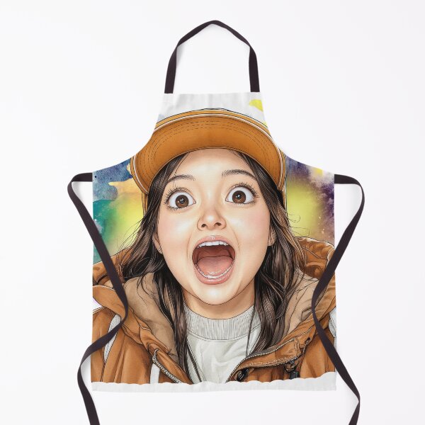 Item preview, Shocked Girl Expression – Funny Reaction Face Illustration, Colorful Aesthetic Meme Art, Cute Surprise Emotion Design designed and sold by ChenEngEng.