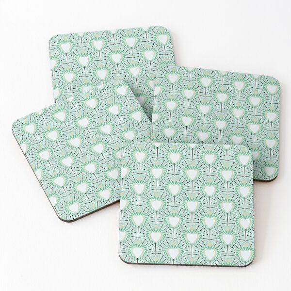 Item preview, Colorful Seamless Heart Pattern | Retro Love Design | Green Hearts designed and sold by Soha05.