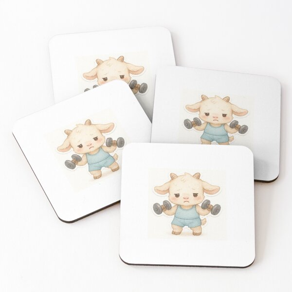 Item preview, Cute Goat Planner Sticker at Gym designed and sold by alitacabritapapelaria.