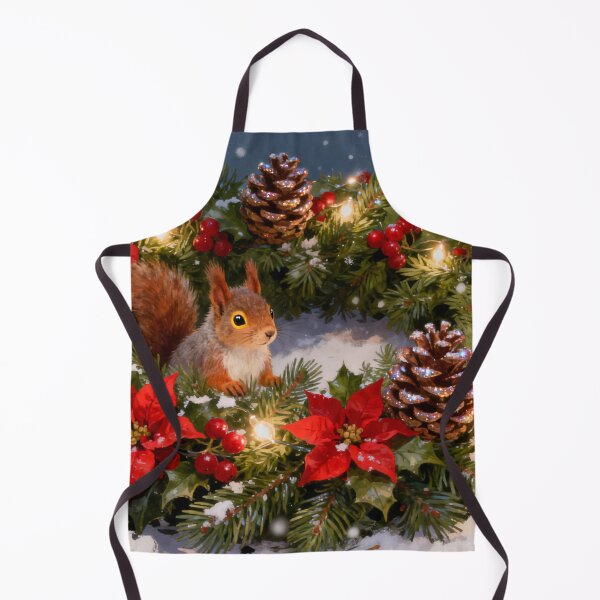 Item preview, Festive Christmas Wreath with Hedgehog, Squirrel and Robin designed and sold by acceleratorhams.