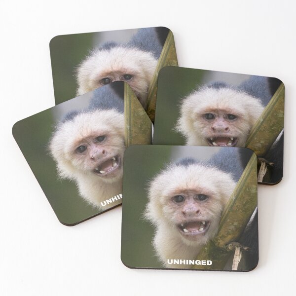 Item preview, Unhinged Monkey – Funny Animal Meme Chaotic Energy Relatable Mood designed and sold by WildFrameNature.