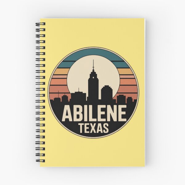 Item preview, Abilene, Texas: Horizonte al atardecer de estilo retro designed and sold by CircinusStore.