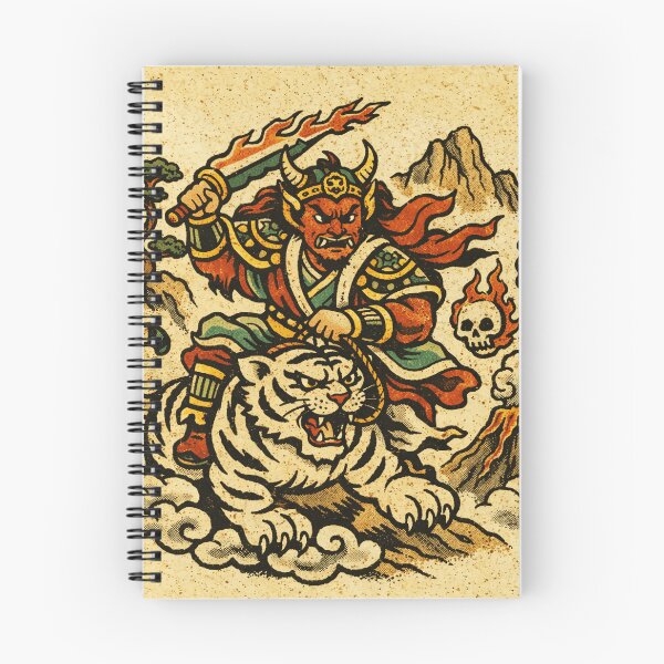 Item preview, Demon Warrior Riding Tiger designed and sold by lunestabloom.