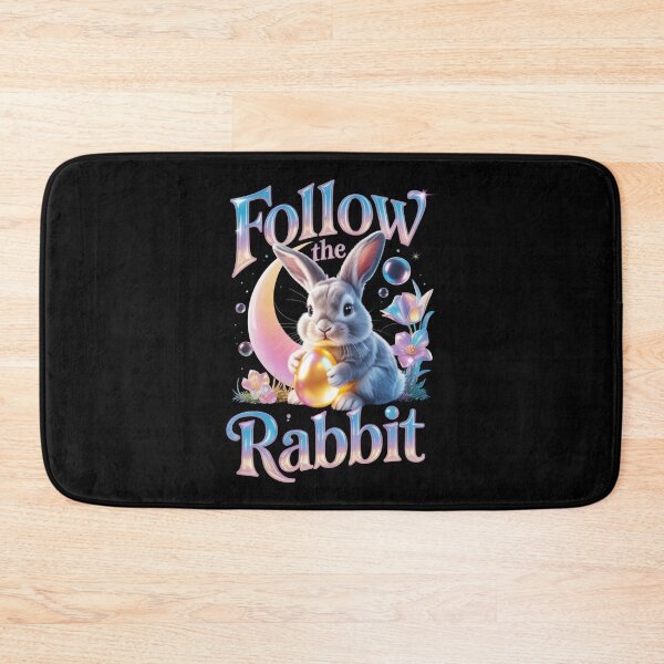 Item preview, Follow the Rabbit – Holographic Easter Bunny Tee V2 designed and sold by DarylWelsh2024.