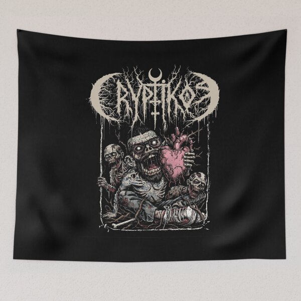 Item preview, Cryptikos Zombie Death Metal Ghoulish Heart Illustration designed and sold by CRYPTIKOS STUDIOS.