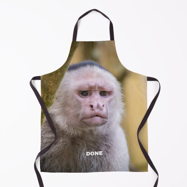 Item preview, Done Monkey – Funny Animal Meme Relatable Mood Exhausted Reaction designed and sold by WildFrameNature.