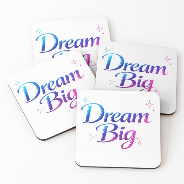 Item preview, Dream Big Neon Glow Typography - Inspirational Quote Art designed and sold by MKreative Studio.