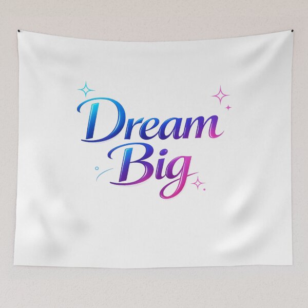 Item preview, Dream Big Neon Glow Typography - Inspirational Quote Art designed and sold by MKreative Studio.