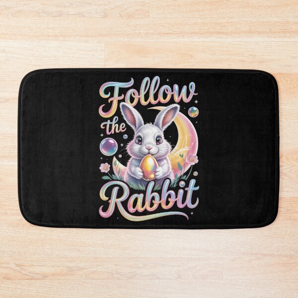 Item preview, Follow the Rabbit – Holographic Easter Bunny Tee V4 designed and sold by DarylWelsh2024.