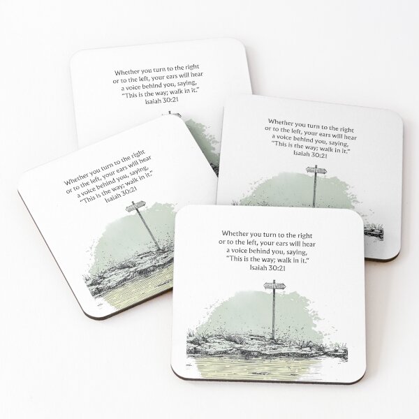 Item preview, Isaiah 30:21 Bible Verse | This Is the Way Walk in It | God’s Guidance Scripture | Christian Minimalist Faith Art designed and sold by QuietBibleLines.