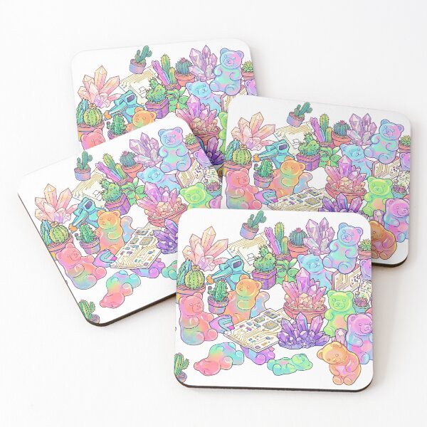 Item preview, Joyful Maximalist Vector Art - Gummy Bears, Crystals, and Tech designed and sold by Ich-Studio.