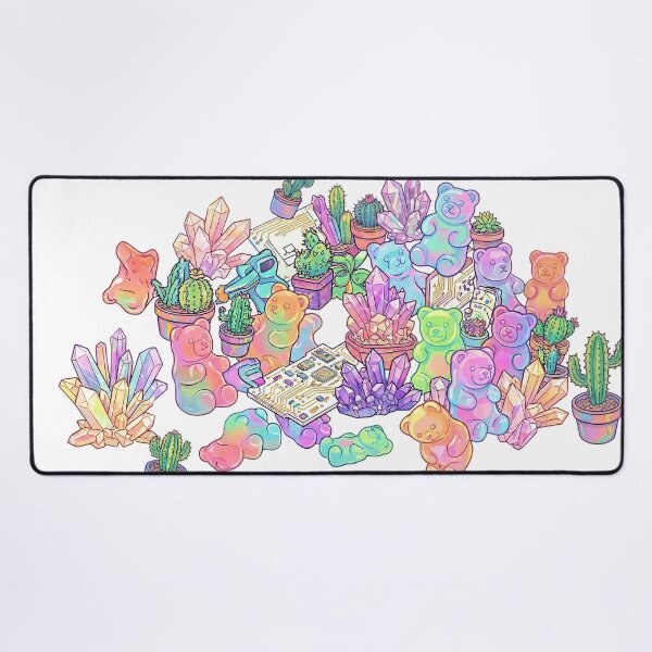 Item preview, Joyful Maximalist Vector Art - Gummy Bears, Crystals, and Tech designed and sold by Ich-Studio.