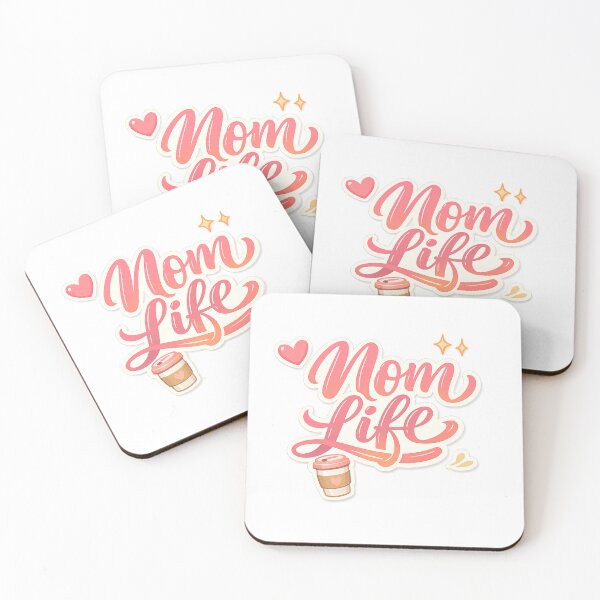 Item preview, Mom Life Sticker - Pastel Brush Script with Coffee, Heart & Sparkle Icons designed and sold by MKreative Studio.