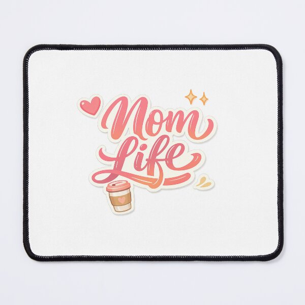 Item preview, Mom Life Sticker - Pastel Brush Script with Coffee, Heart & Sparkle Icons designed and sold by MKreative Studio.