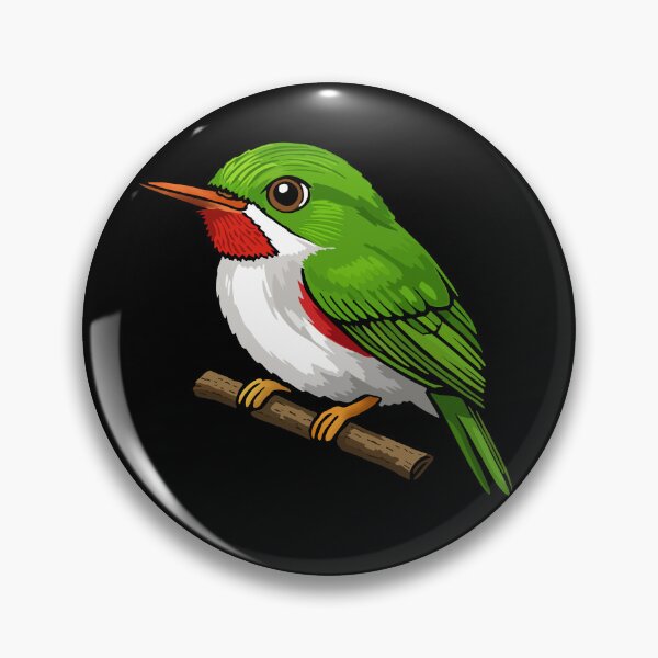 Item preview, Puerto Rican Tody San Pedrito Bird Illustration Todus mexicanus Endemic Puerto Rico Art Sticker designed and sold by RivendellBird.