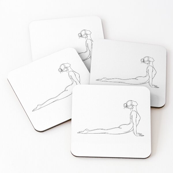 Item preview, Upward Dog Yoga Pose Minimal Line Art designed and sold by BlairWynne.